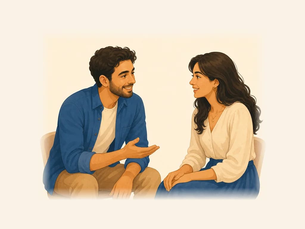 Flashcard illustration for Nasılsın (How are you?)